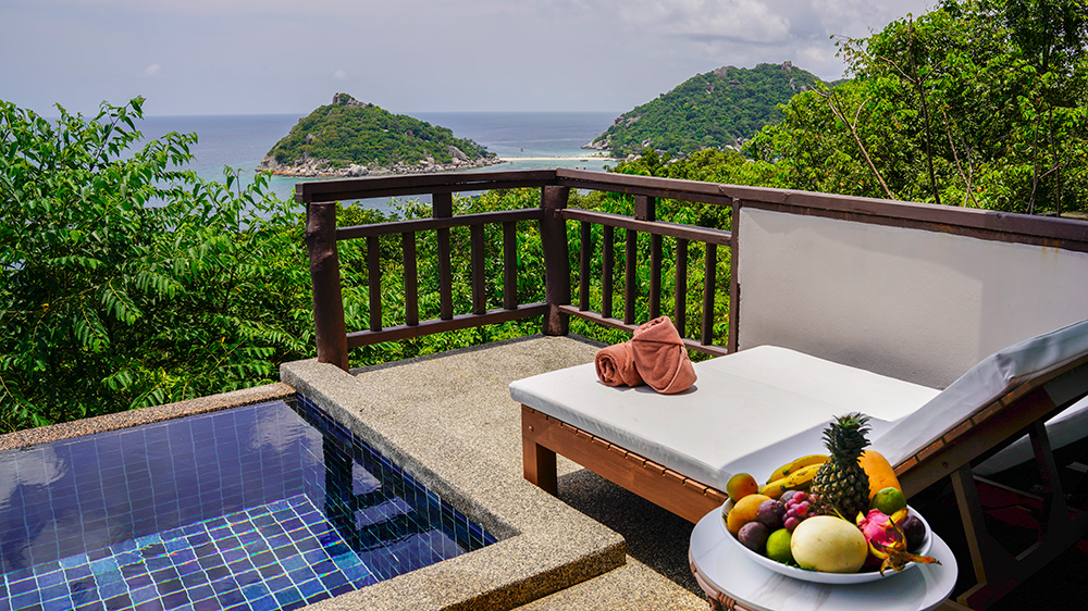 Hotel suite with private pool