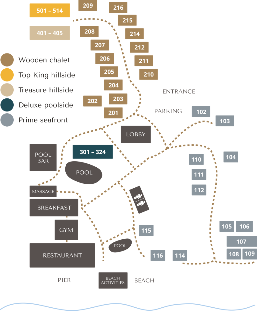 A map of the resort